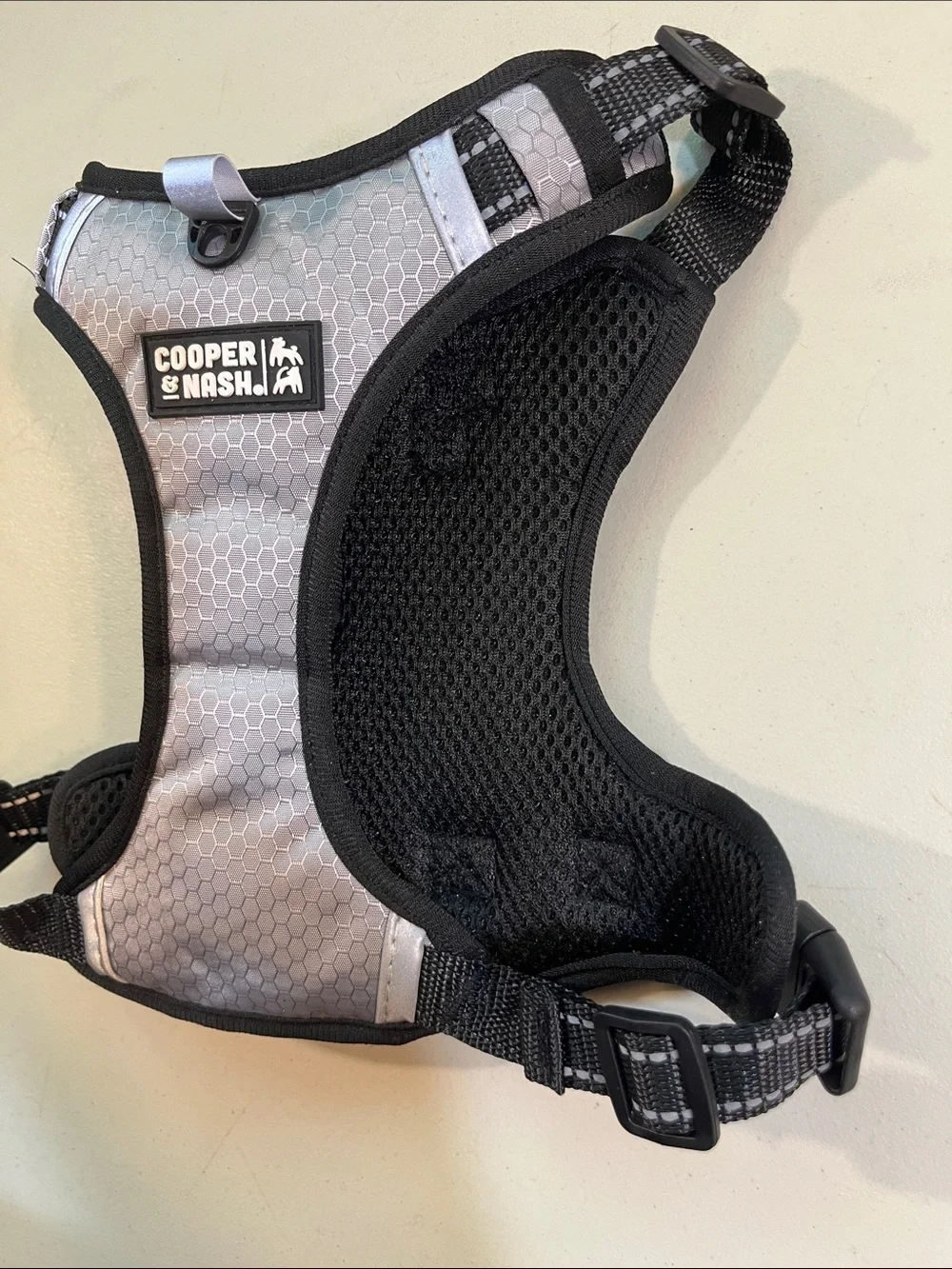 Reflective Gray & Black No-Pull Dog Harness size S